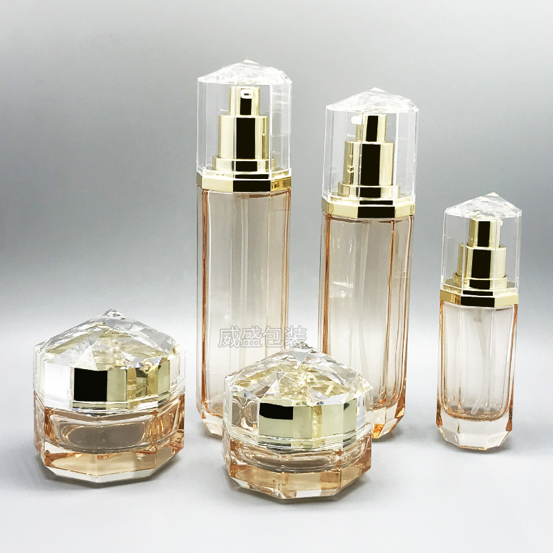 新款钻石瓶子面霜瓶子批发 化妆品玻璃瓶现货(图1)